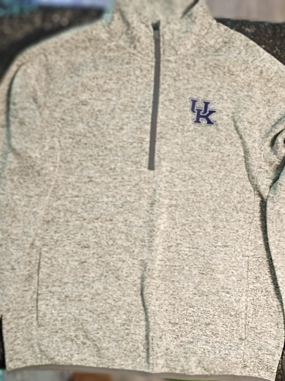 Kentucky League Grey Heather Quarter-Zip Pullover